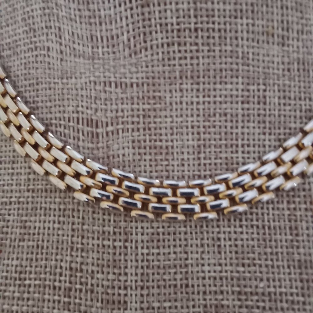 Bi-color Choker Necklace - Picture 4 of 7